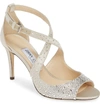 JIMMY CHOO EMILY CRYSTAL EMBELLISHED SANDAL,J000120595