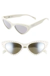 MOSCHINO 52MM CAT'S EYE SUNGLASSES,MOS006S