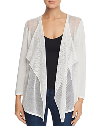 Avec Lightweight Mixed-knit Cardigan In White