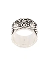 GUCCI DOUBLE G LEAF MOTIF RING