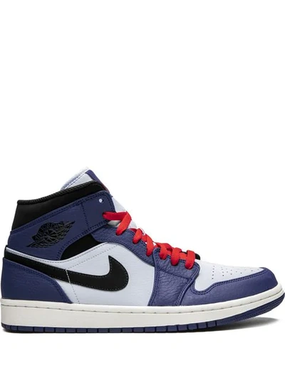 Jordan Kids' Air  1 Mid Se "deep Royal" Sneakers In Blue