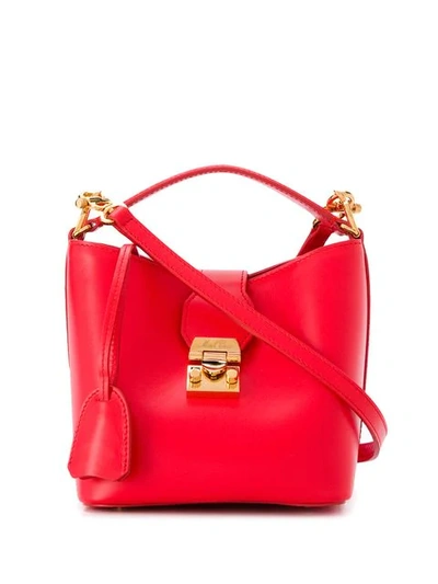 Mark Cross Murphy Bucket Bag In Red