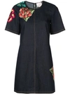 CINQ À SEPT ASHTON EMBROIDERED DENIM DRESS