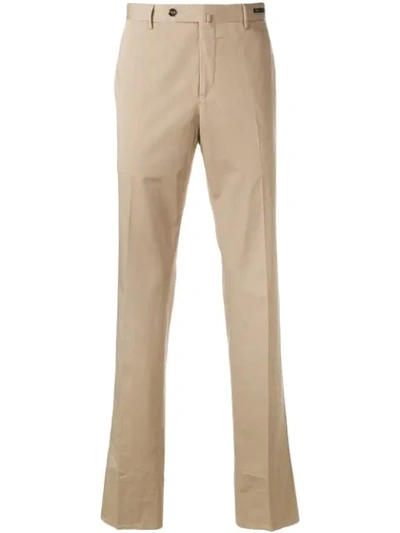 Pt01 Straight Leg Trousers In Neutrals