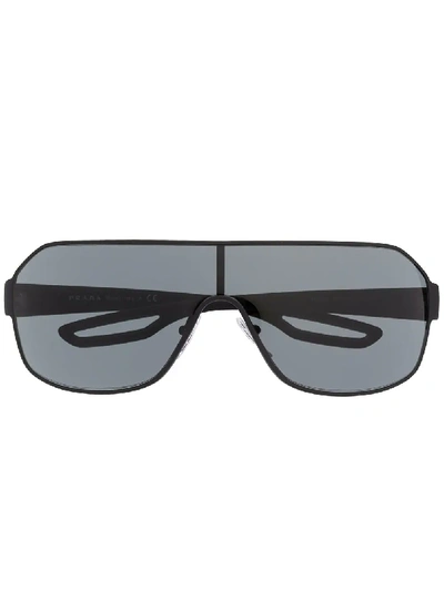 Prada Eyewear 飞行员太阳眼镜 - 灰色 In Grey