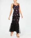 ADRIANNA PAPELL BEADED RUFFLED GOWN