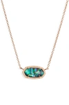Kendra Scott Elisa Drusy Necklace, 15 In Rose Gold/ Abalone Shell
