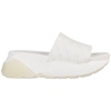 Stella Mccartney Logo Platform Slide Sandal In White