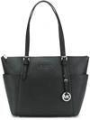 Michael Michael Kors Front Brand Logo Shoulder Bag In Black