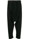 ARMY OF ME ARMY OF ME DROP-CROTCH TROUSERS - BLACK