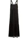 TIBI TIBI LEILEI LONG DRESS - BLACK