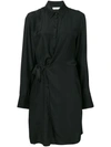 A.F.VANDEVORST A.F.VANDEVORST WAIST-KNOT SILK DRESS - BLACK