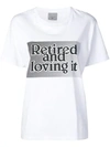 ASHLEY WILLIAMS ASHLEY WILLIAMS RETIRED PRINT T-SHIRT - WHITE