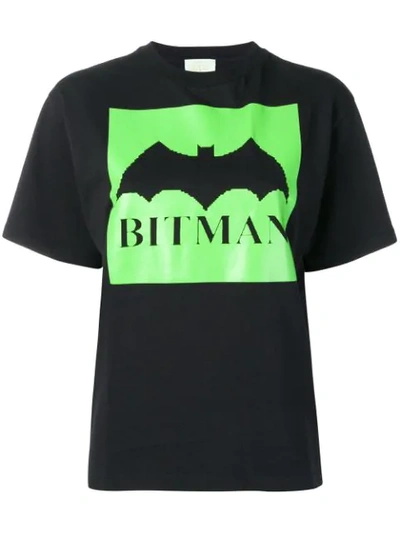 Aries Batman Print T-shirt In Black