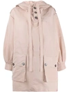 N°21 BUTTON HOODED JACKET