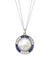 RENEE LEWIS 18K White Gold, Platinum, Diamond & Sapphire Shake Necklace