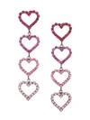 ELIZABETH COLE Color of My Love Mila Swarovski Crystal & Austrian Crystal Heart Shape Drop Earrings