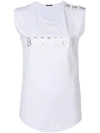 Balmain Embellished Buttons Top In Purple