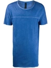 ARMY OF ME ARMY OF ME WASHED LONGLINE T-SHIRT - BLUE