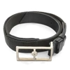 ANCHOR & CREW GREY ELASTIC SIGNATURE GLENAM LEATHER & NICKEL BELT