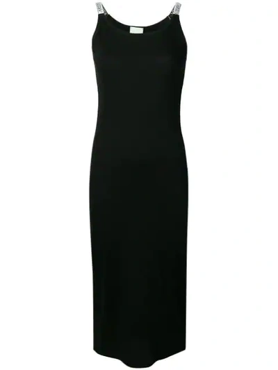 Aries Fitted Midi Dress In Black