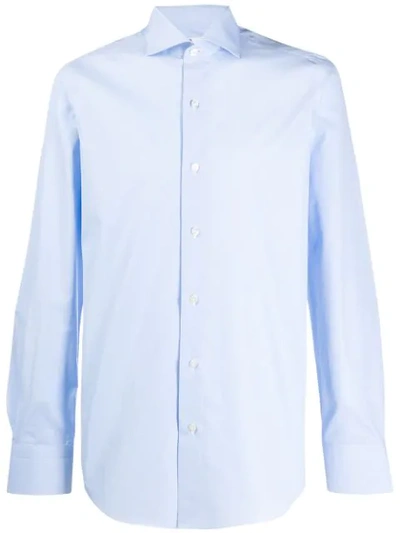 Finamore 1925 Napoli Slim-fit Dress Shirt In Blue