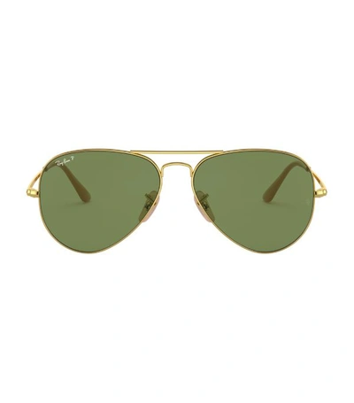 Ray Ban Rb3689 58 Gld Grn Pol In Green