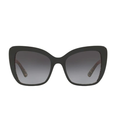 Dolce & Gabbana 54mm Gradient Butterfly Sunglasses - Black