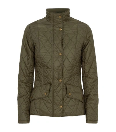 Barbour Cavalry Featherweight Diamond-quilted Jacket In Olive