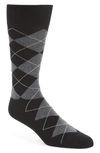 Cole Haan Men's Classic Argyle Crew Socks In Black