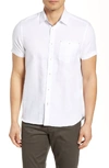 TED BAKER GRAPHIT SLIM FIT COTTON & LINEN SHIRT,MMA-GRAPHIT-TH9M