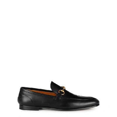 Gucci Men Jordaan Leather Loafers In Black