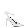 Off-white Warped Logo Tag Pumps In White