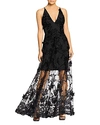 DRESS THE POPULATION Sidney Embellished Lace Gown,1340-2034