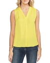 Vince Camuto Rumpled Satin Blouse In Blazing Yellow
