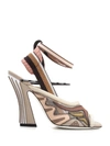 FENDI FENDI MESH SLINGBACK SANDALS