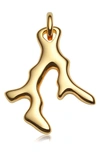 Monica Vinader Nura Mini Reef 18ct Yellow-gold Vermeil Pendant In Yellow Gold