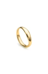 Monica Vinader Gold Plated Vermeil Silver Nura Reef Stacking Ring In Yellow Gold