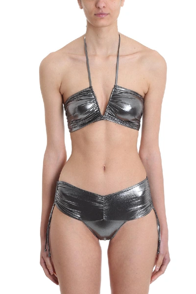 Isabel Marant Wana Bandeau Bikini Top In Silver