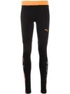 Puma X Sue Tsai Floral-panel Leggings In Black