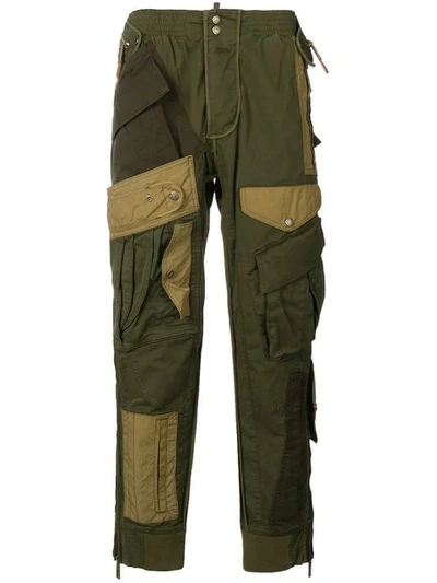 Dsquared2 Tapered Cargo Trousers In Green