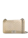 Marc Ellis Foldover Top Chain Crossbody Bag - Gold In Gold