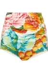 DOLCE & GABBANA FLORAL-PRINT STRETCH-SILK SATIN BRIEFS