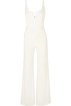 Galvan Paneled Crepe Jumpsuit In White