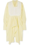 JW ANDERSON ASYMMETRIC GEORGETTE AND BRODERIE ANGLAISE COTTON TUNIC