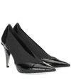 Givenchy Croc-effect Leather And Elastic Pumps In Black