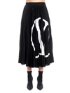 VALENTINO VALENTINO GO LOGO PLEATED SKIRT