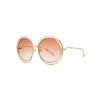 CHLOÉ Carlina oversized round-frame sunglasses