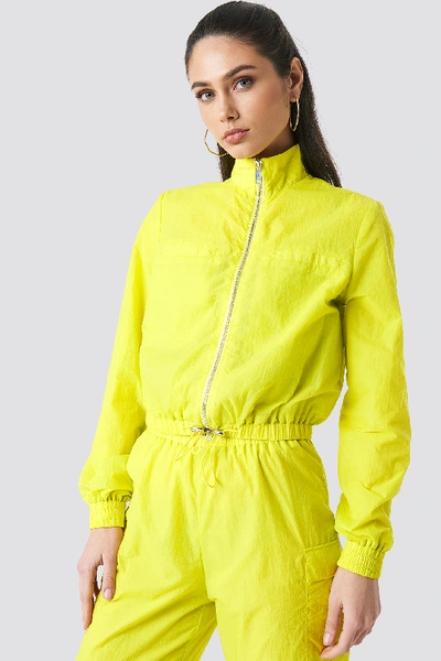 Anna Nooshin X Na-kd Front Zip Track Jacket Green In Lime