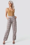 RUT & CIRCLE CHECK PIPING PANT - CHECKERED